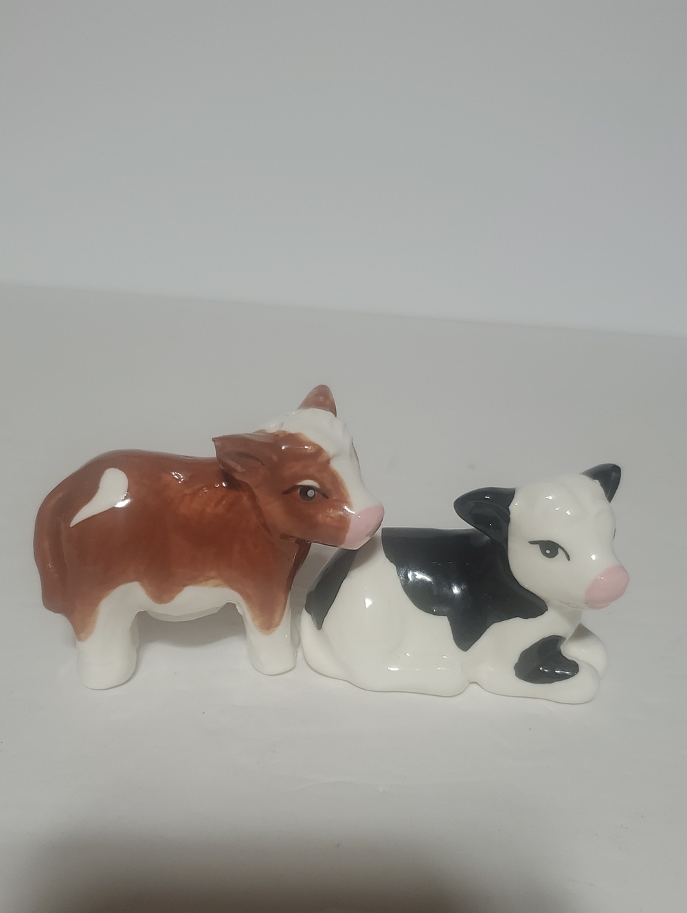 Ceramic Cow Salt and Pepper Shaker Set - Brown & Black